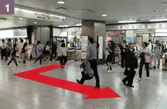 新宿駅各地下鉄からの道順１