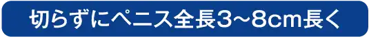 長茎術はペニス全長を3〜8cm長くすることが可能です