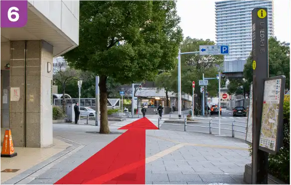 谷町線東梅田駅中央口からの道順a-6