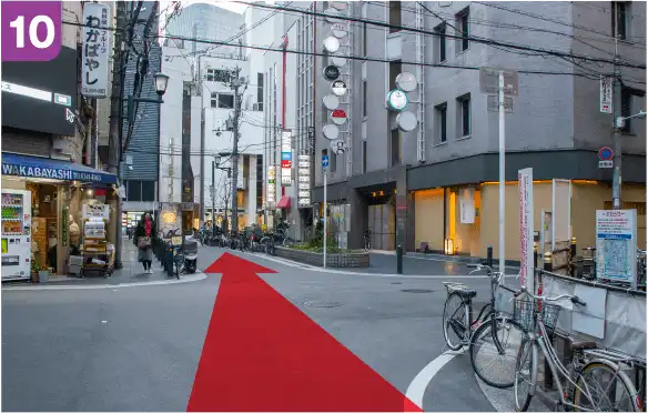 谷町線東梅田駅中央口からの道順a-10