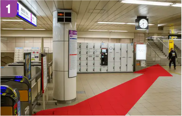 谷町線東梅田駅中央口からの道順b-1