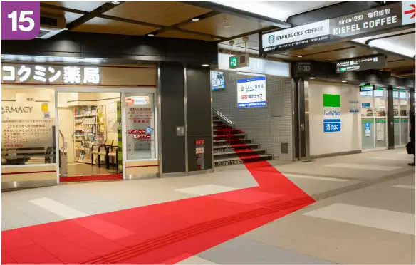 谷町線東梅田駅中央口からの道順c-15