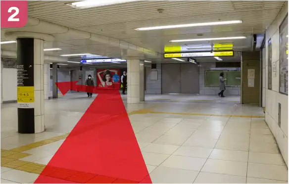 JR東西線北新地駅西口からの道順-2