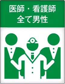 医師・看護師　すべて男性