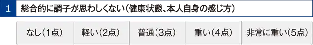 総合的に調子が思わしくない（健康状態、本人自身の感じ方）