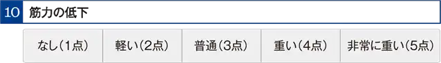 筋力の低下