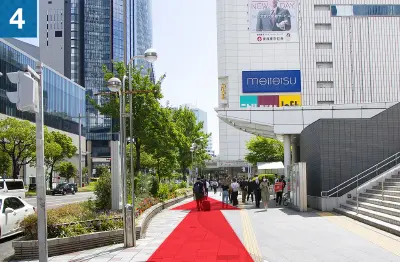 ❹ 名駅通を直進して名古屋モード学園を目指します。