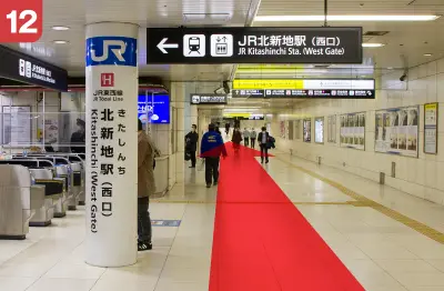 北新地駅西口を左手側に直進します。